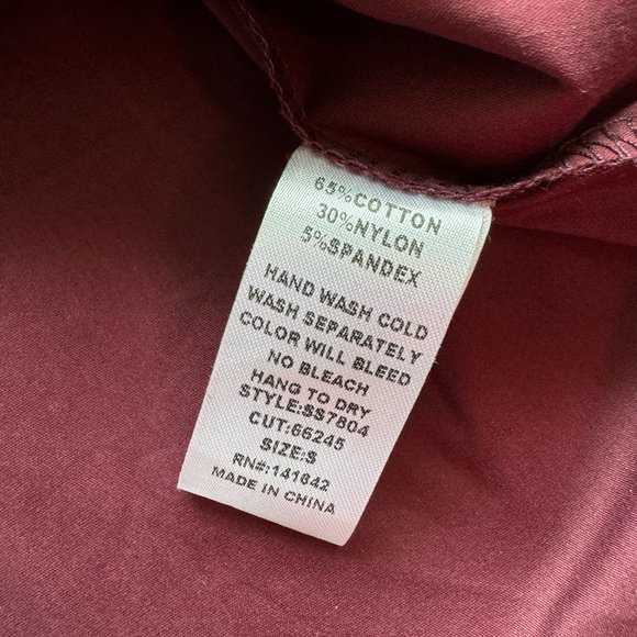 She + Sky Oxford Shirt in Plum - Picture 12 of 12